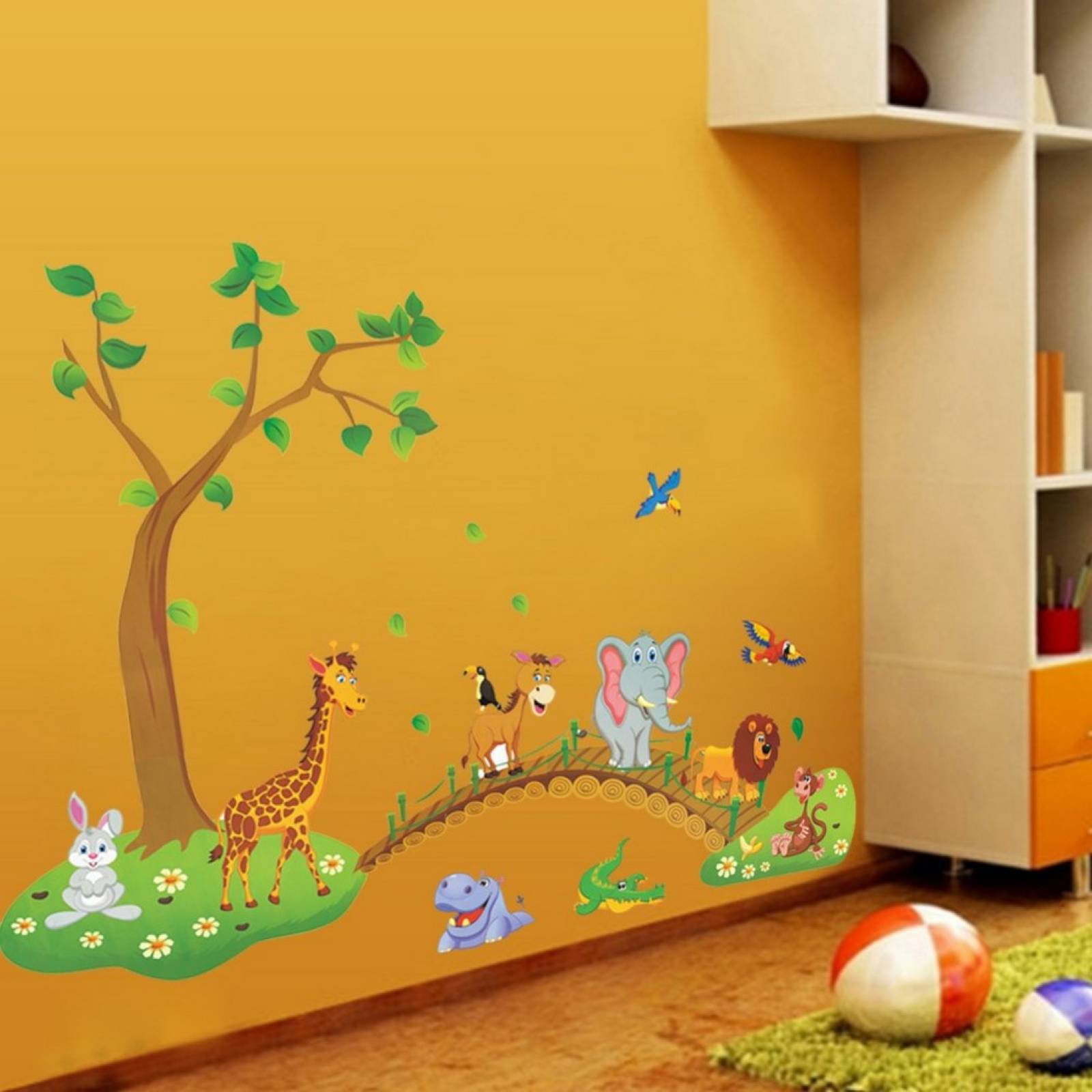 Vinil Infantil De Animales De La Selva Para Cuarto ReCámara
