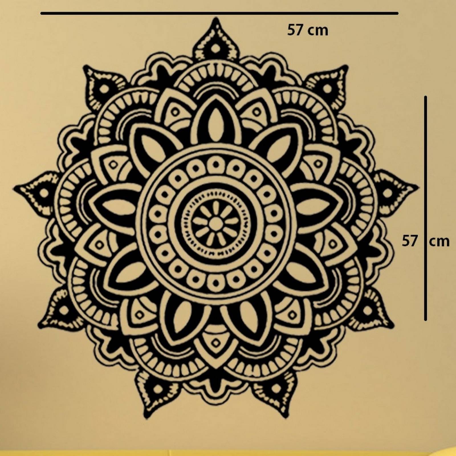 Vinil Decorativo Mandala Meditación Yoga Sala Estancia