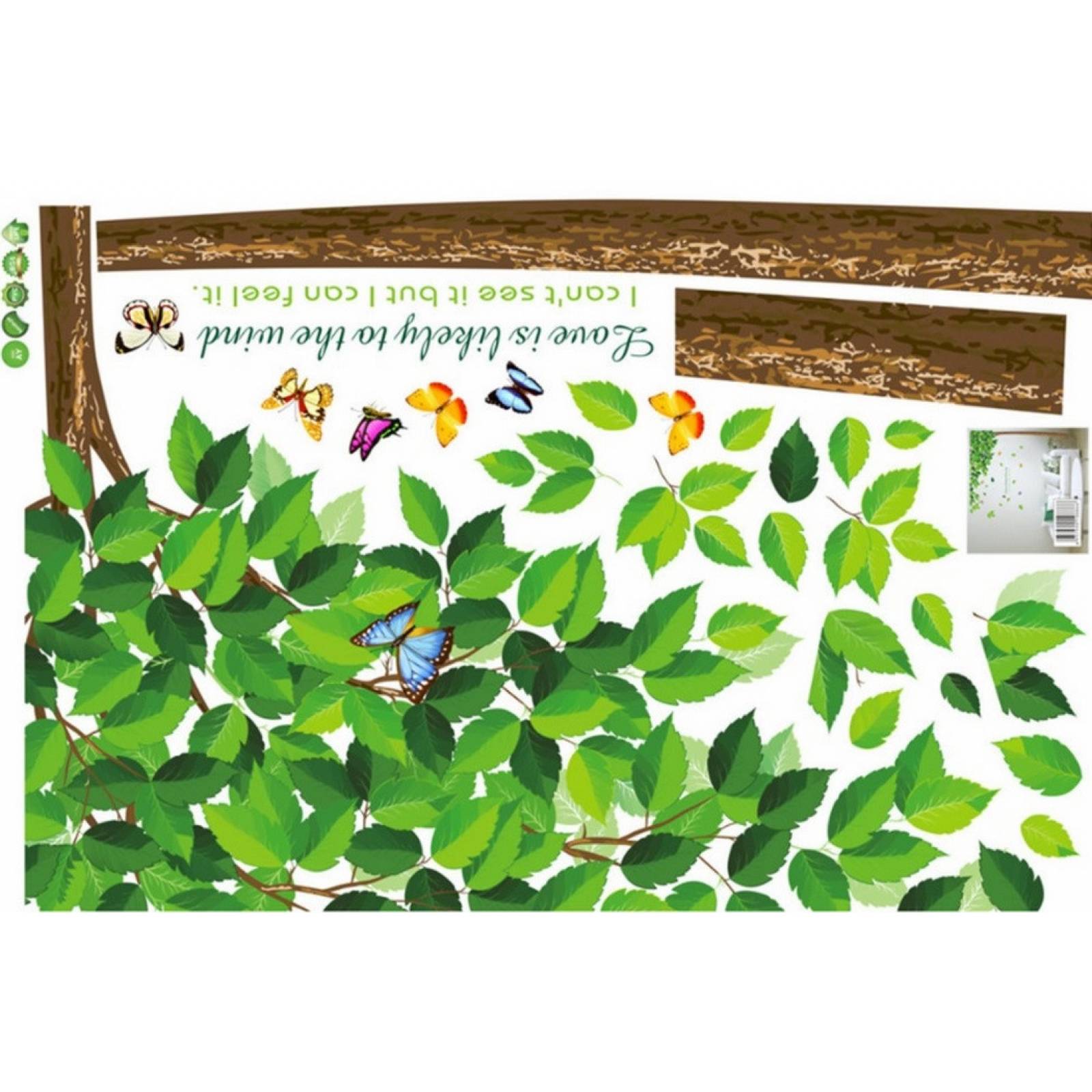 Vinil Decorativo Árbol Mariposas Sala Habitación Estancia