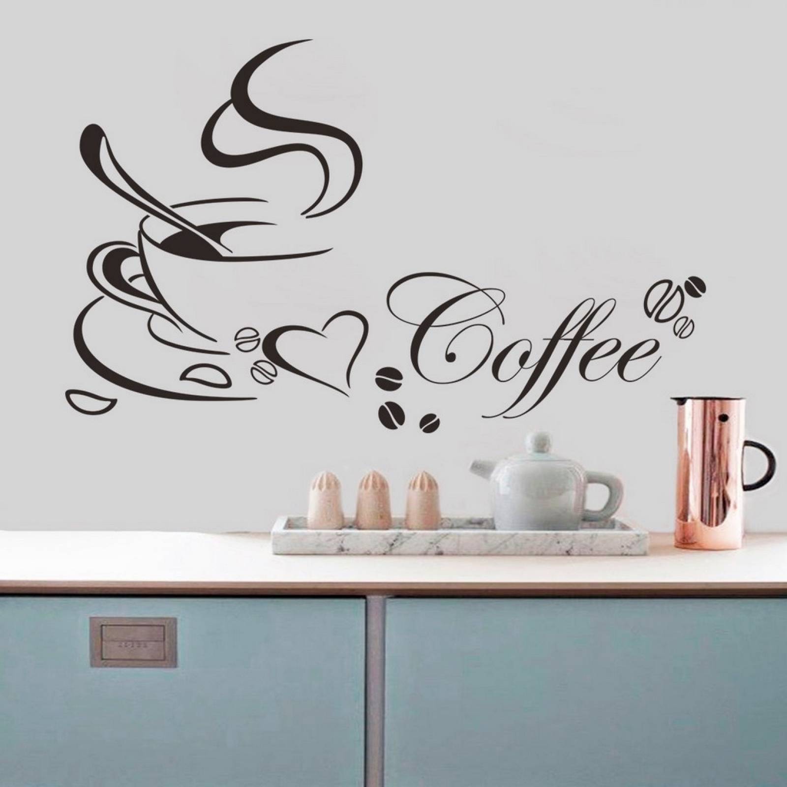 Vinil Decorativo Cafeteria Cocina Estancia Amor por el Coffee