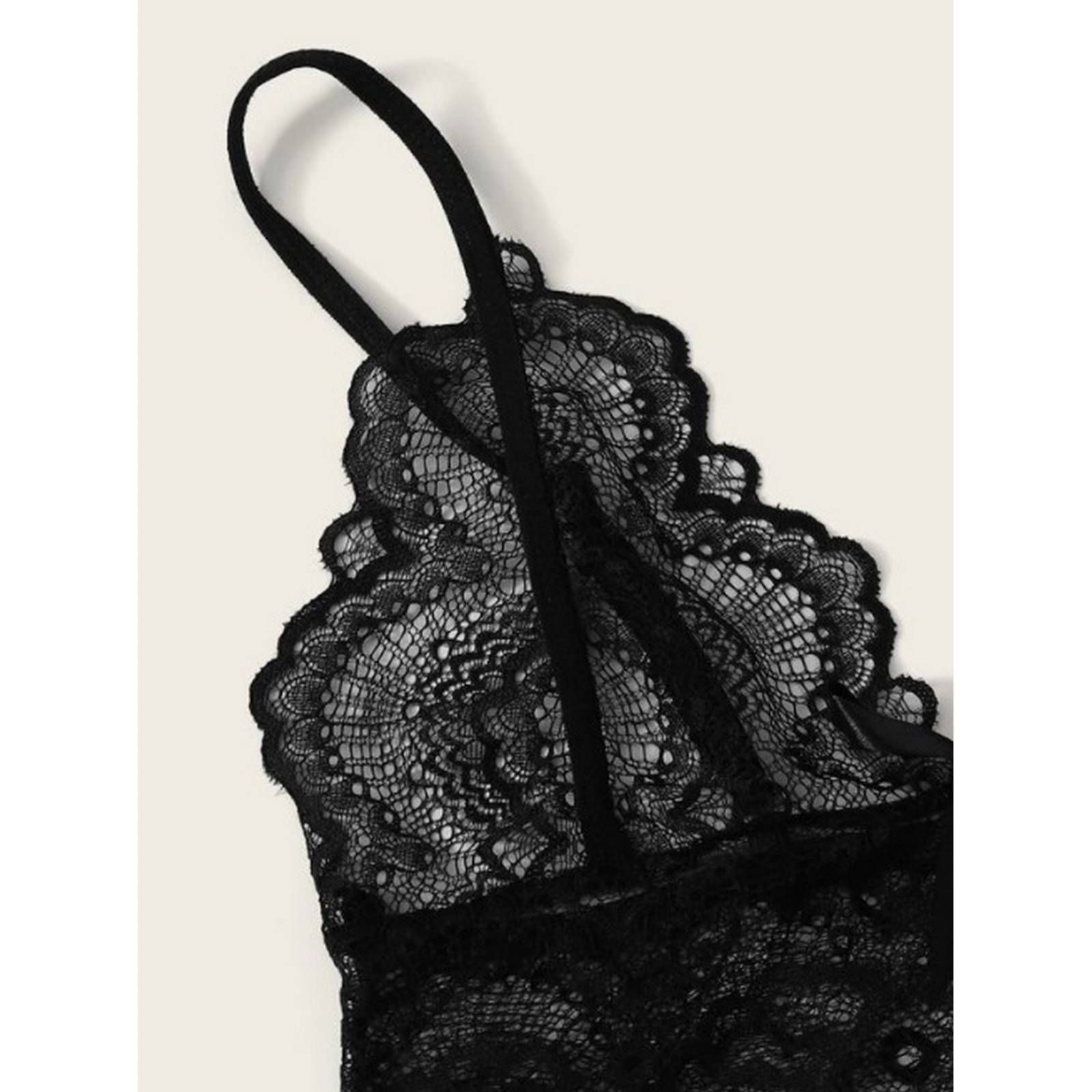 Coordinado Lencería Sexi Top Encaje / Shorts Pijama Dormir