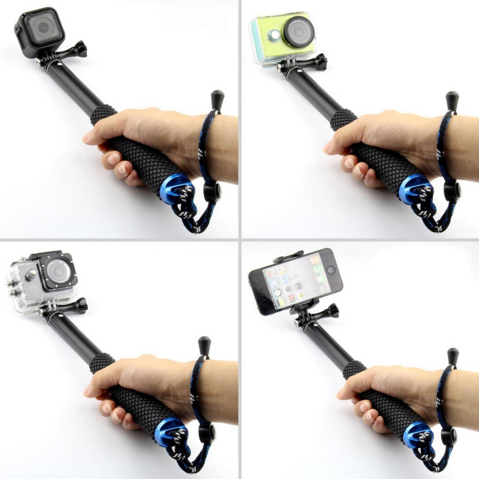 Bastón Selfie Cámara Deportiva Con Soporte Para Control Wifi