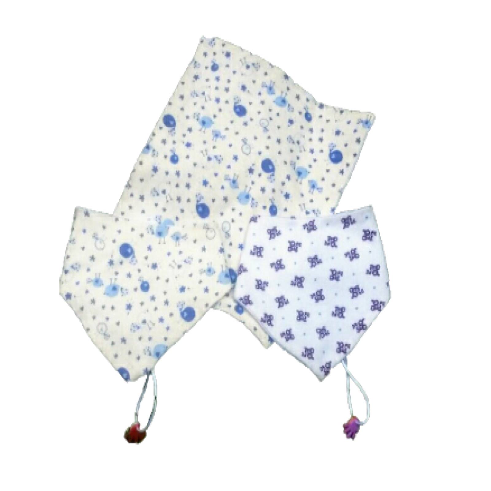 Set De 2 Baberos Tipo Pañoleta  Con Limpia Babitas