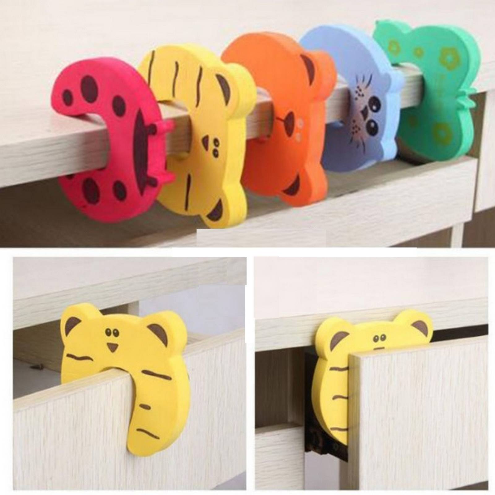 Set 5 Protectores De Seguridad Para Puertas Niños Y Bebes