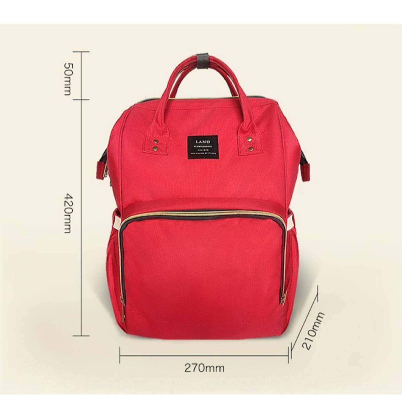 Mochila Pañalera Land Moderna Gran Capacidad Bolsa De Viaje