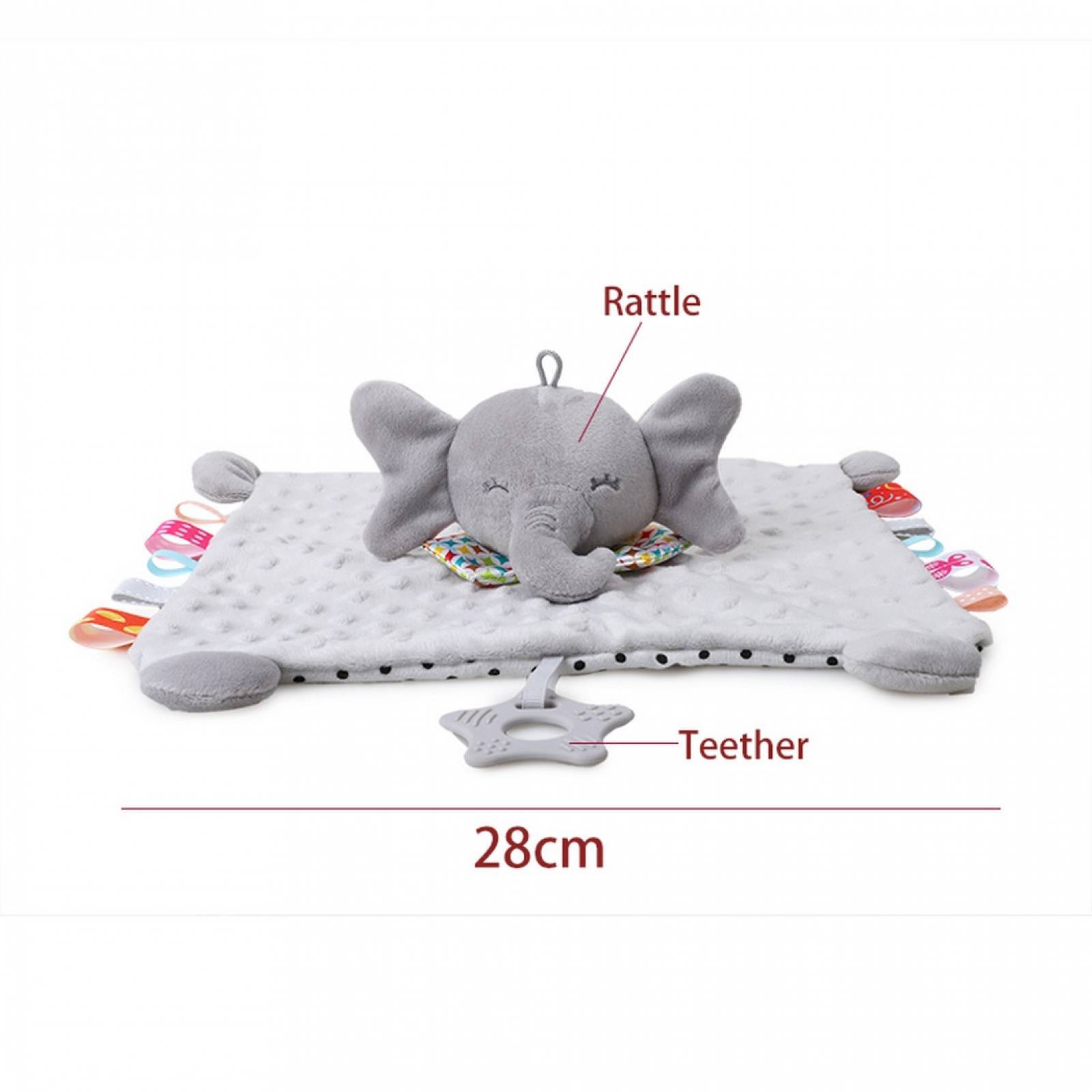 Manta De Apego Bebe Peluche Extra Suave Texturas Juguete