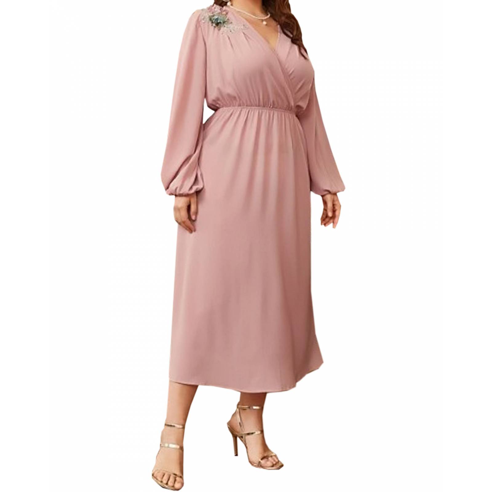 Vestido de Dama Extra Plus Sexi Elegante Para Fiesta Playa