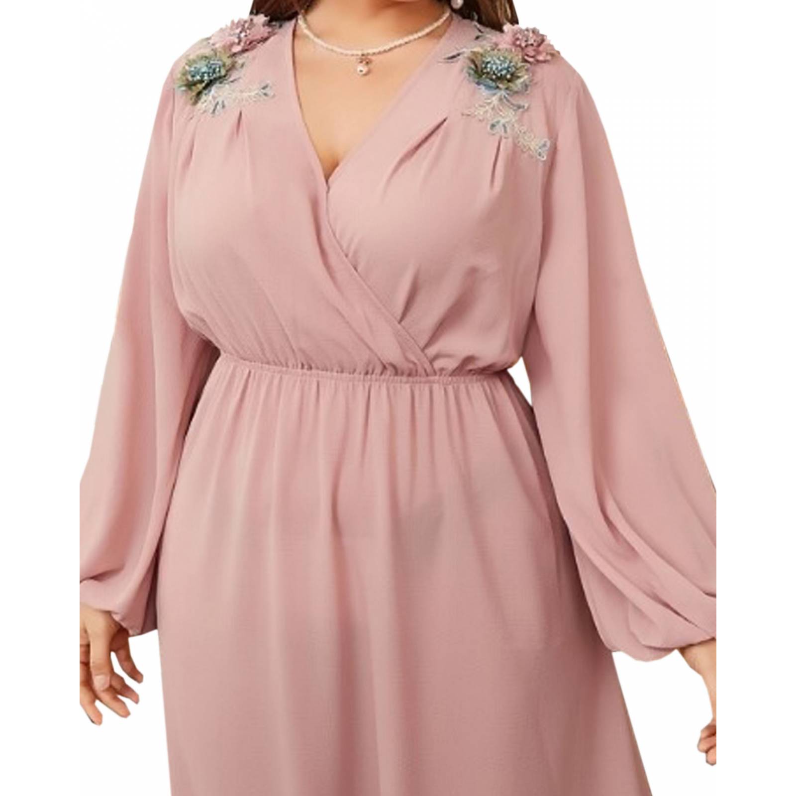 Vestido de Dama Extra Plus Sexi Elegante Para Fiesta Playa