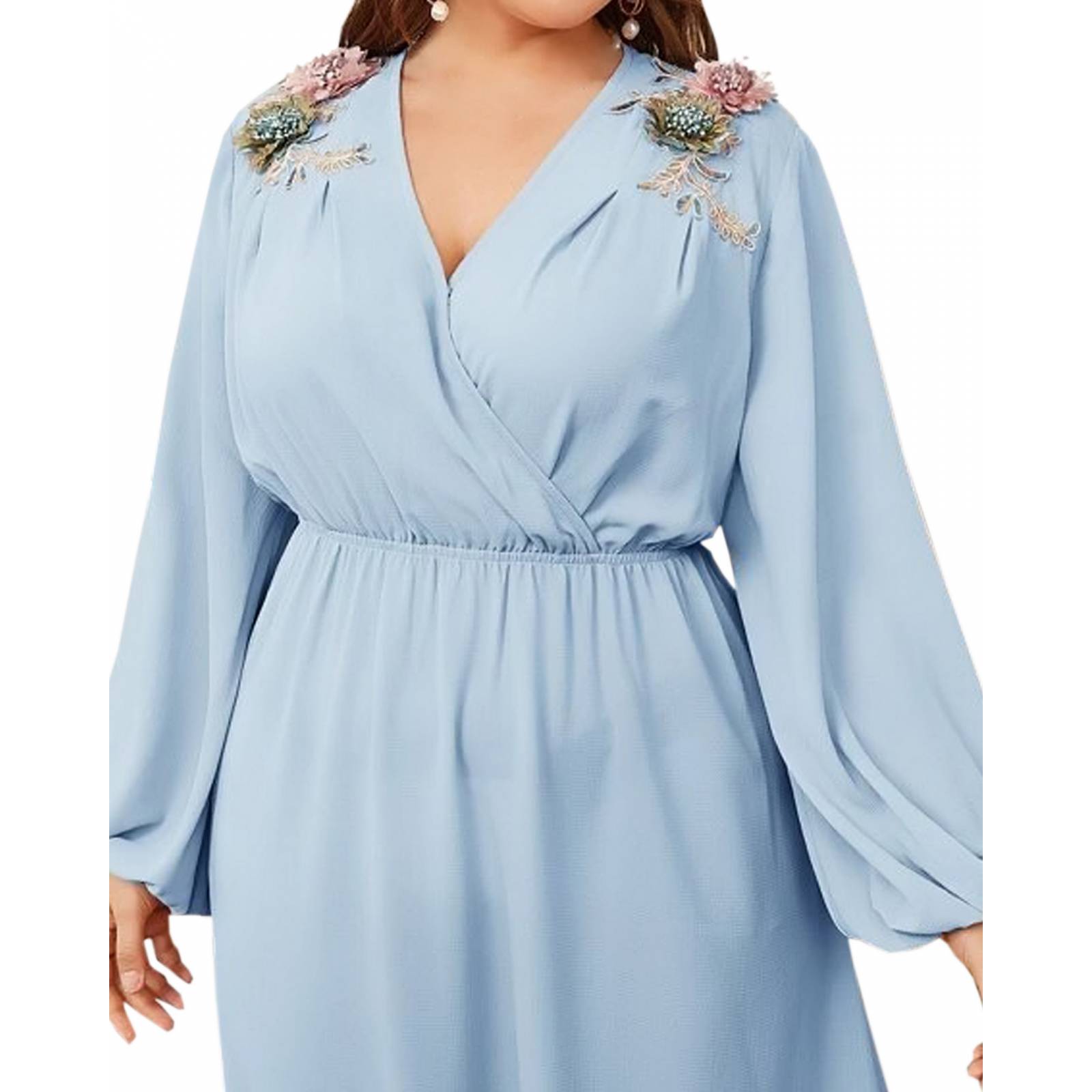 Vestido de Dama Extra Plus Sexi Elegante Para Fiesta Playa