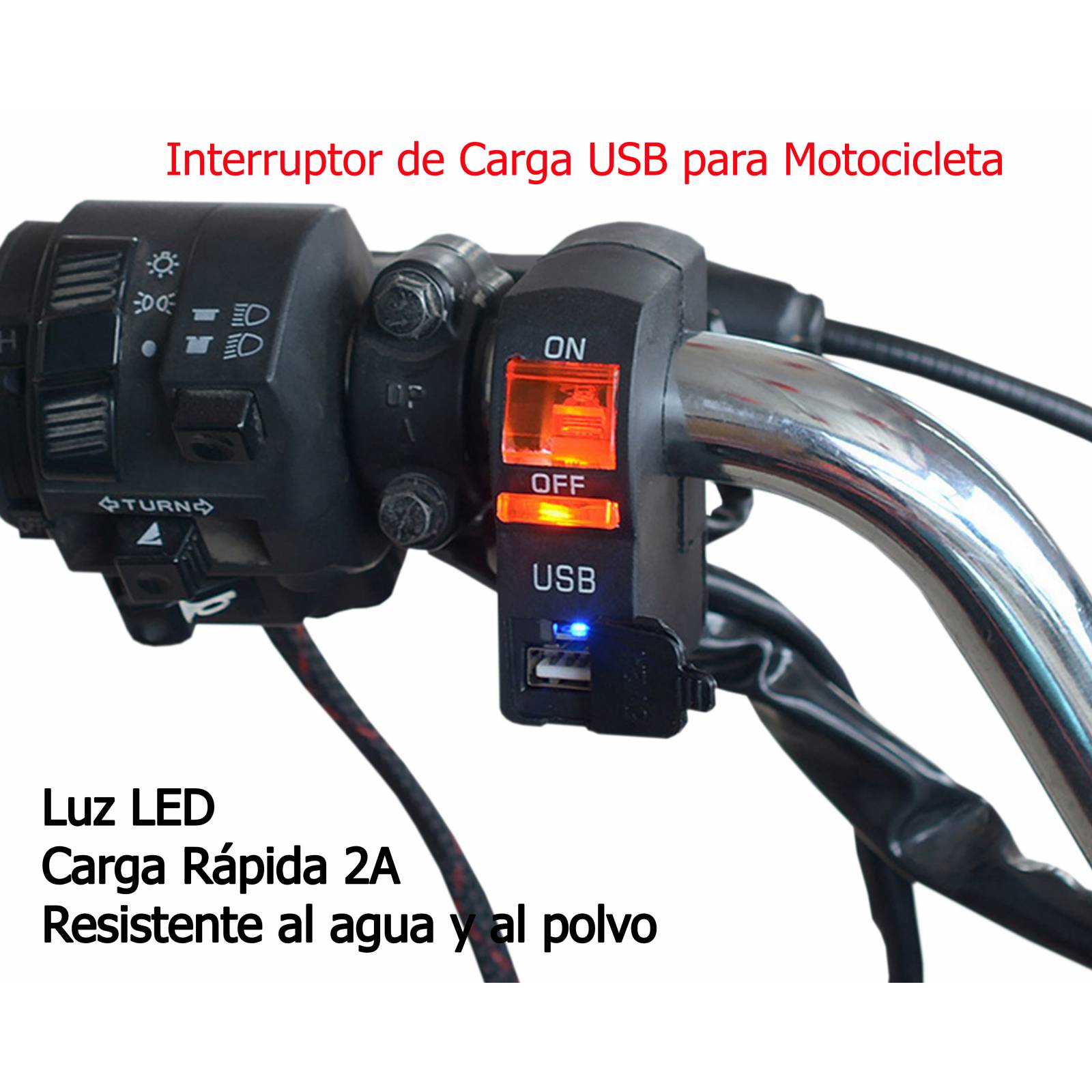 Switch Apagador De Motocicleta Auxiliares Luces Interruptor