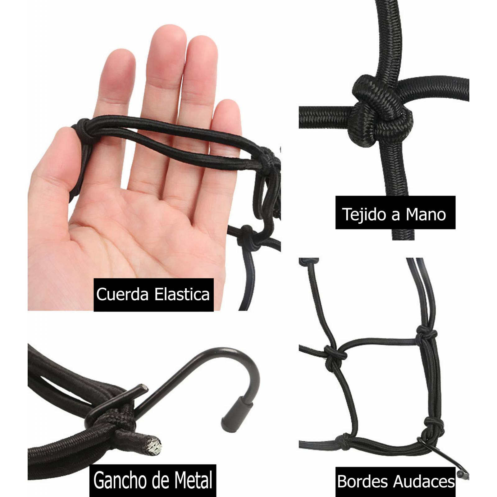 Red Elástica Portabultos Tanque Parrilla Casco Moto Bici