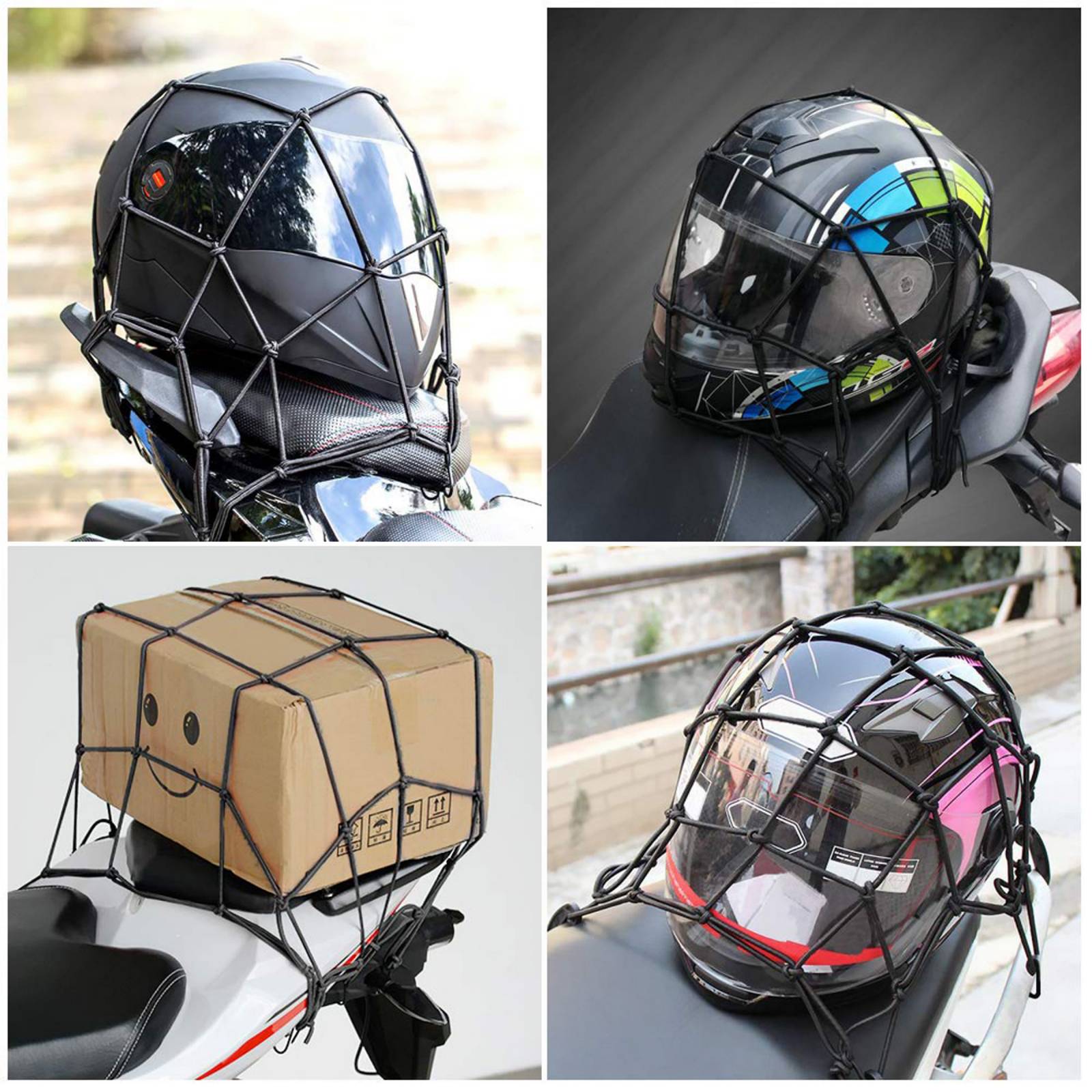 Red Elástica Portabultos Tanque Parrilla Casco Moto Bici