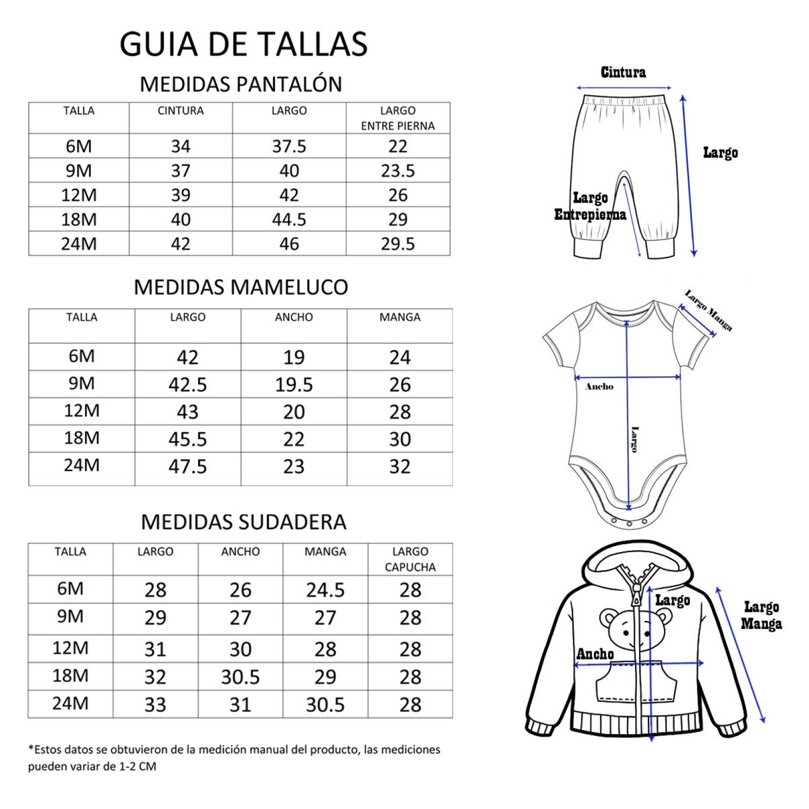 Conjunto para bebes 3pzas Chaqueta Pantalón  Body Niño Niña