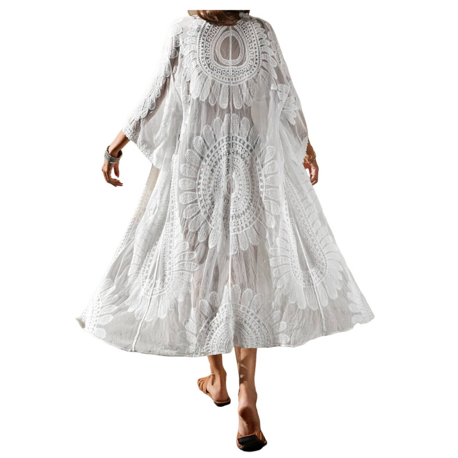 Túnica Kimono Boho Largo Sexy  Blusa  Salida de Playa