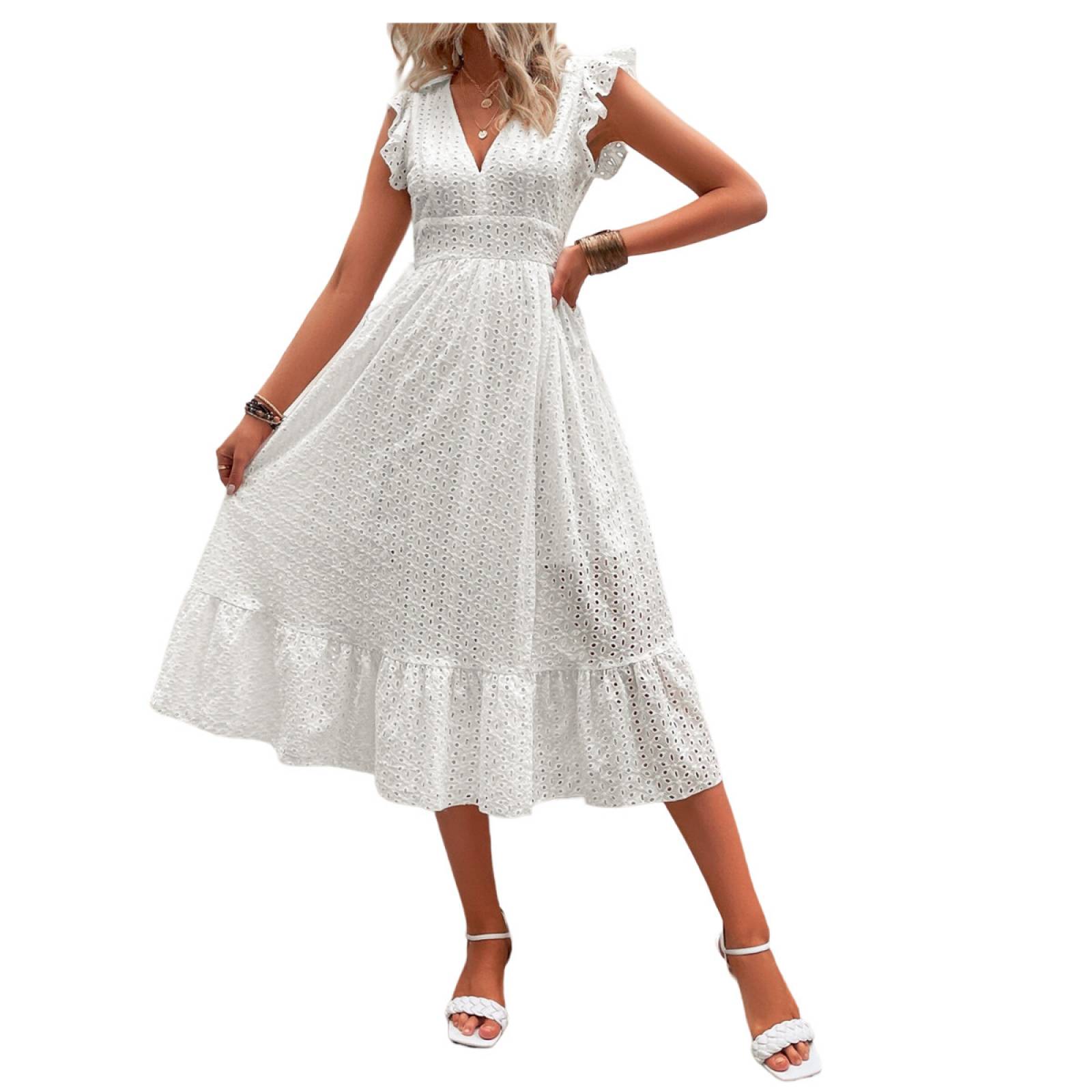 Vestido blanco casual de dama – Shop Indigo