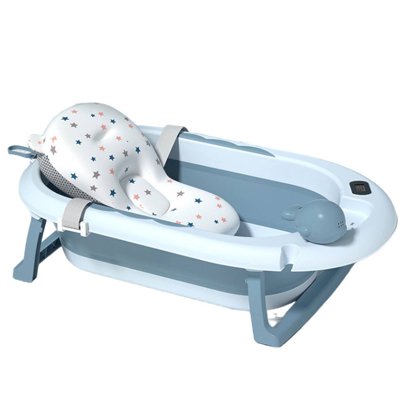 Bañera Tina De Baño Para Bebe Plegable Portátil Con Cojín