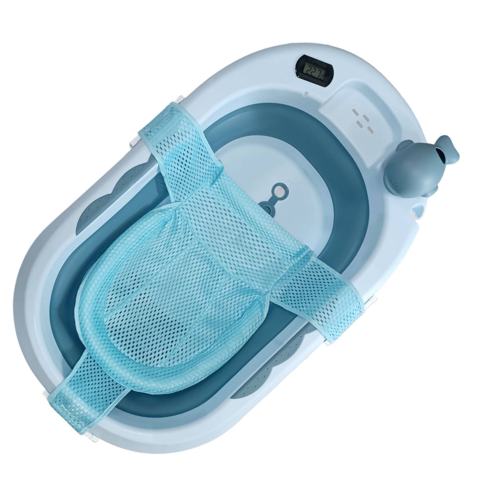 Bañera Tina De Baño Para Bebe Plegable Portátil Con Cojín