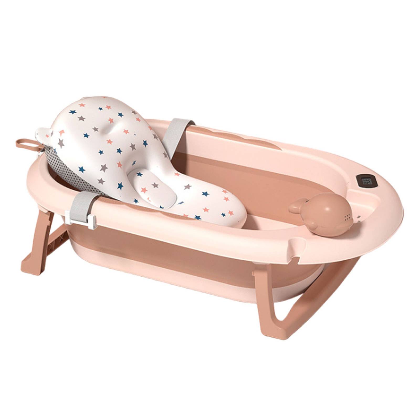 Bañera Tina De Baño Para Bebe Plegable Portátil Con Cojín