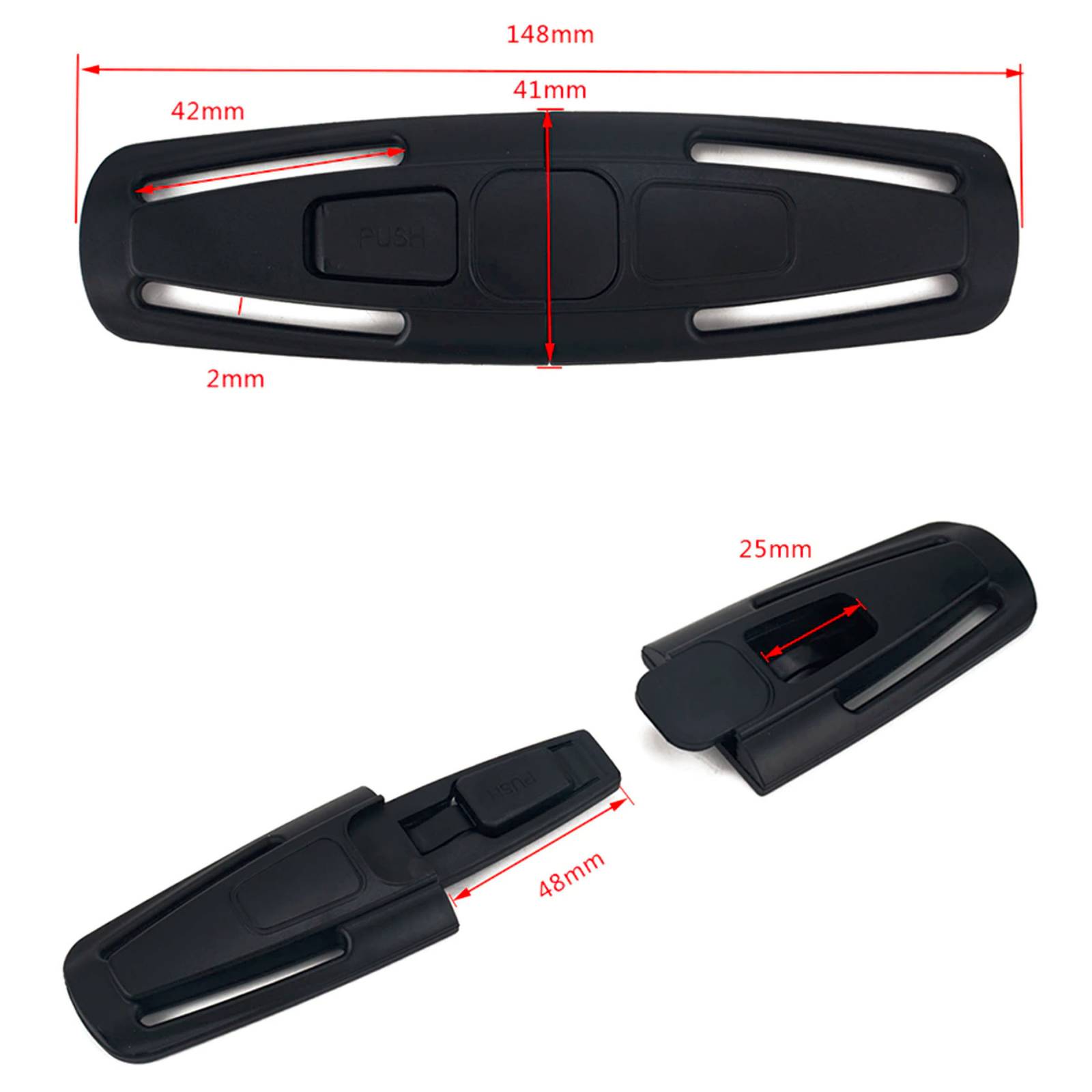 Hebilla Broche Cinturón de Seguridad para Auto Asiento de Bebé