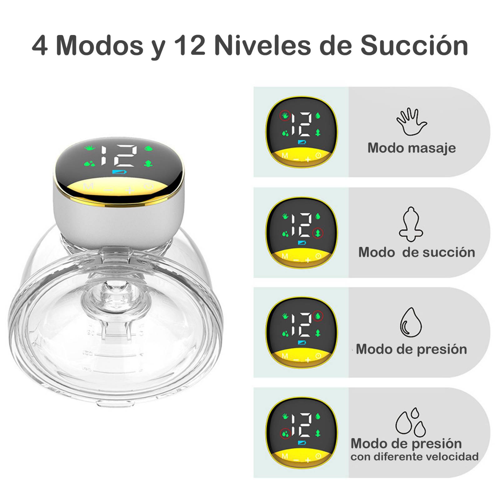 Extractor Leche Eléctrico Portátil Manos Libres Inalambrico