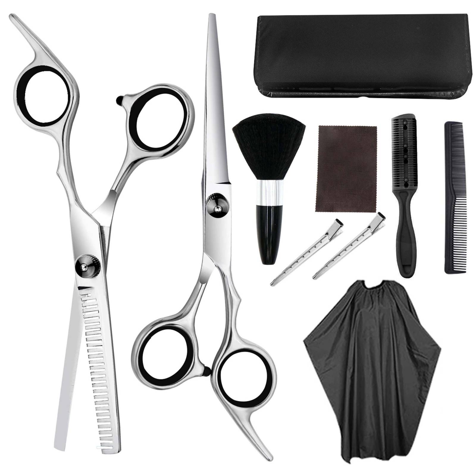 kit Tijeras Para Cabello Estilista Barbero Profesional 10pza