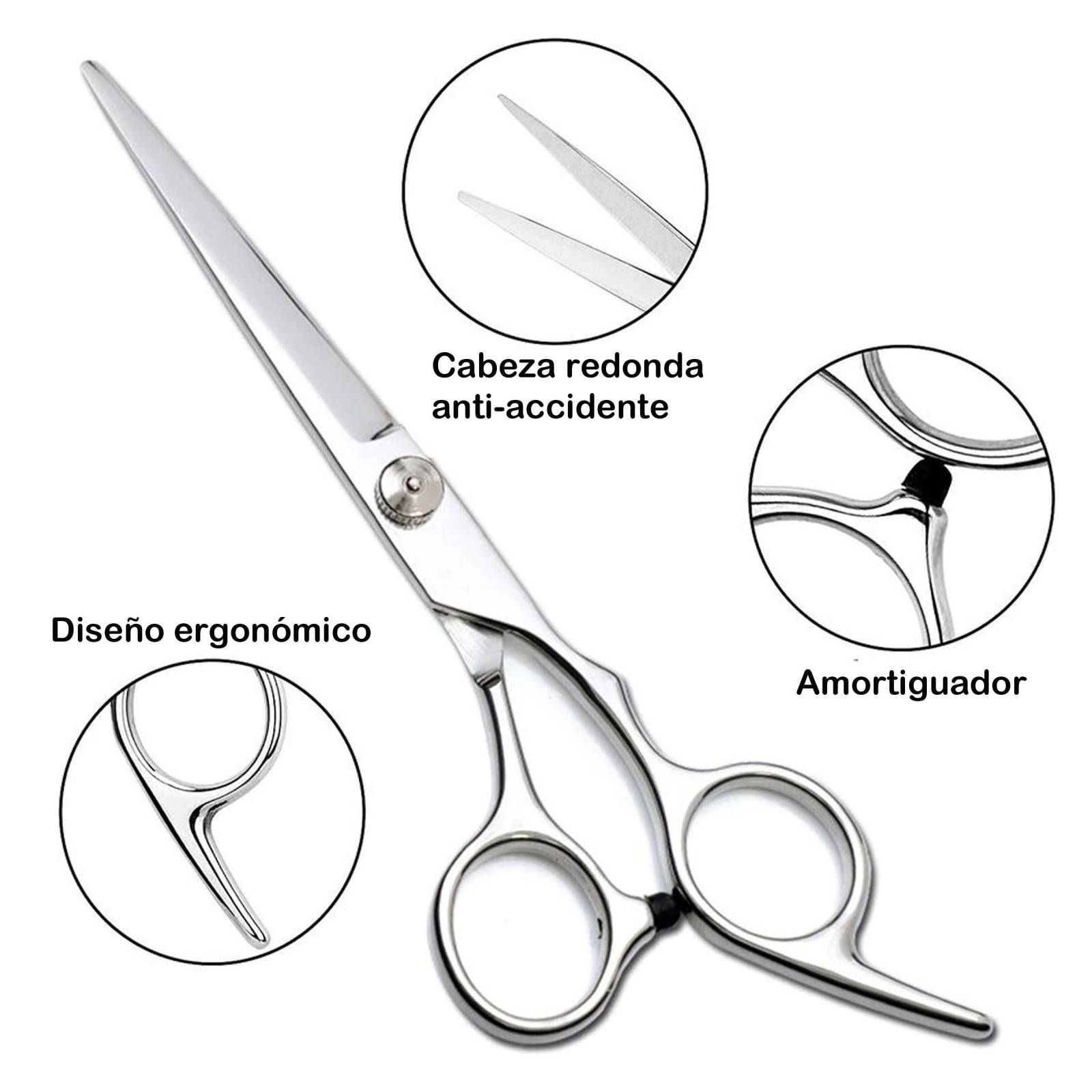 kit Tijeras Para Cabello Estilista Barbero Profesional 10pza