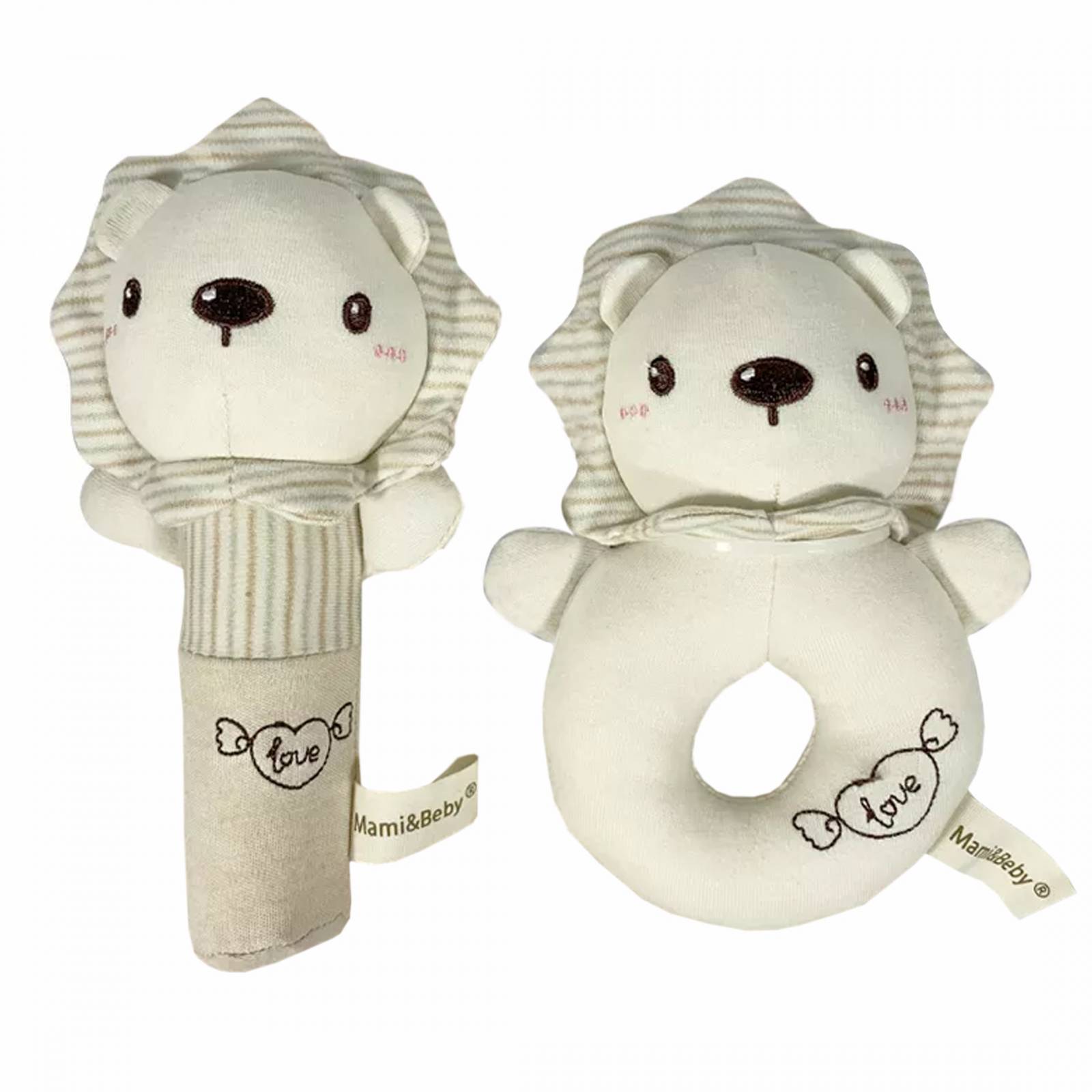 Set De 2 Sonajas Para Bebe Juguete Peluche Felpa Extra Suave