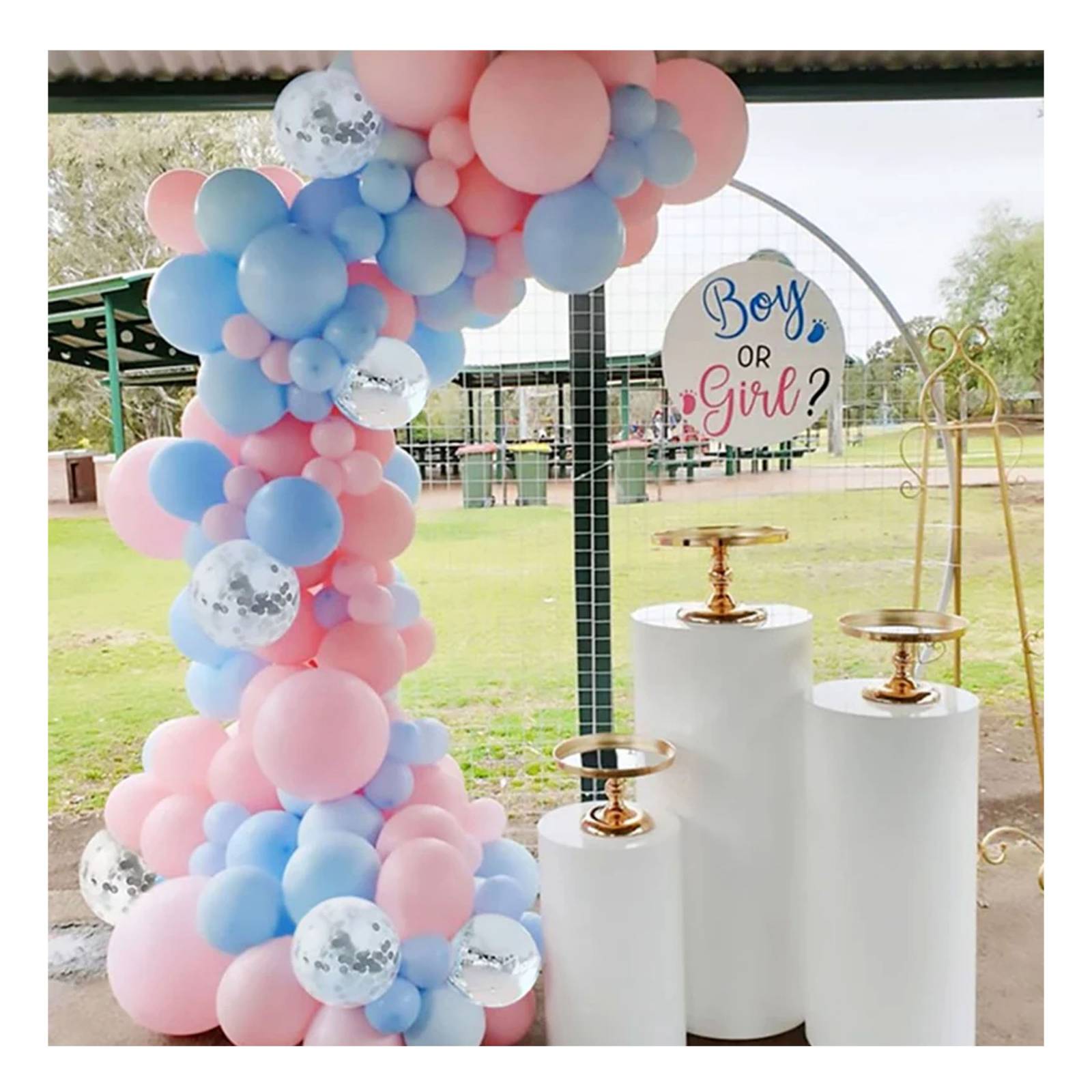 Kit Decoración Fiesta Globos Revelación Genero Gender Reveal