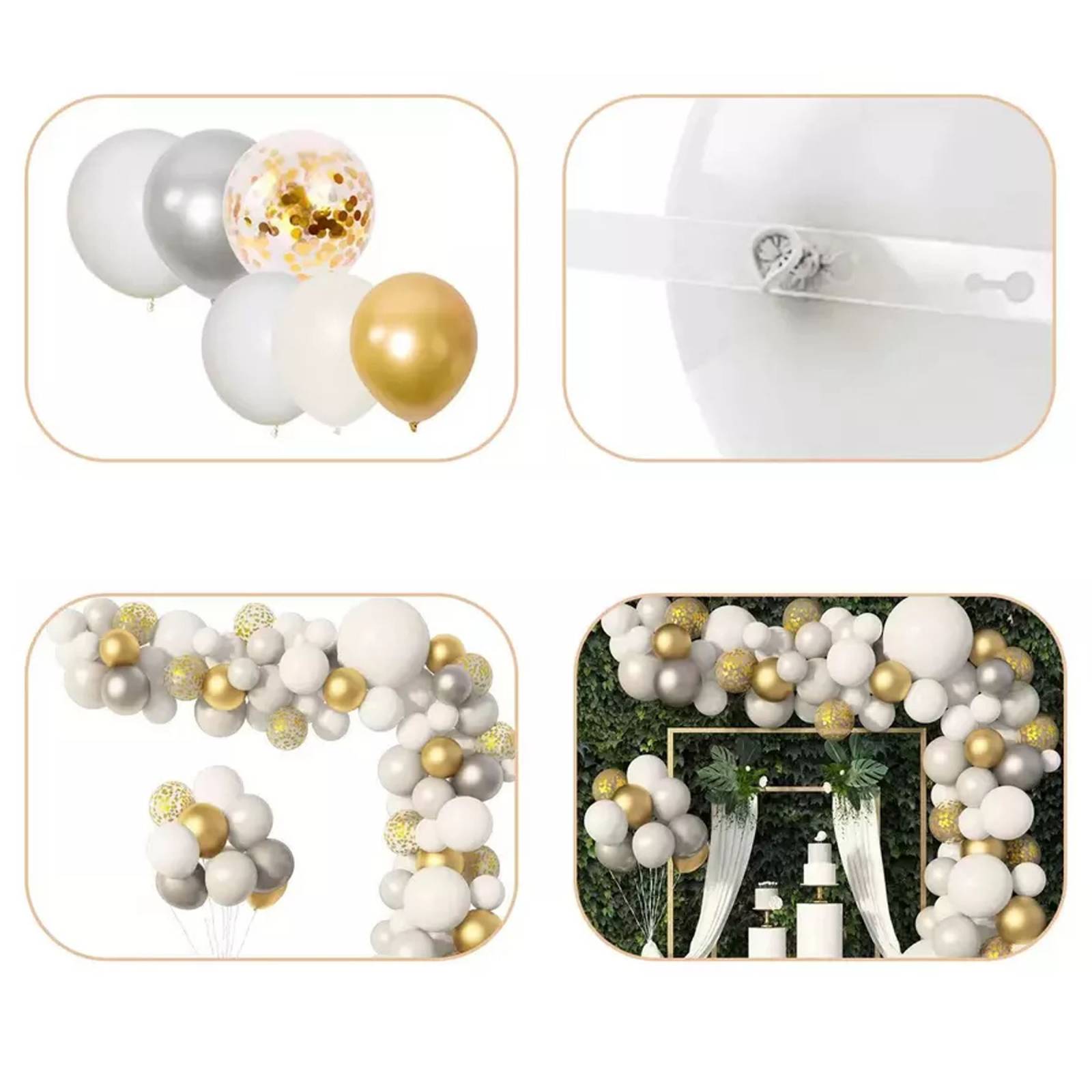 Kit de Globos Decoración Fiesta Bautizo Cominión Boda