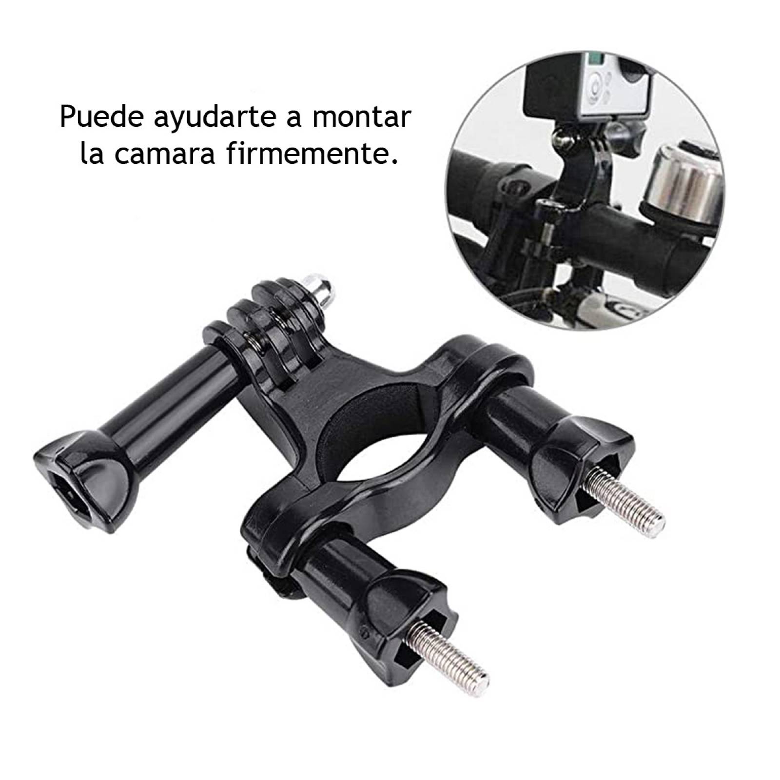 Soporte Adaptador Montura Camara Acción Bicicleta Moto Bike