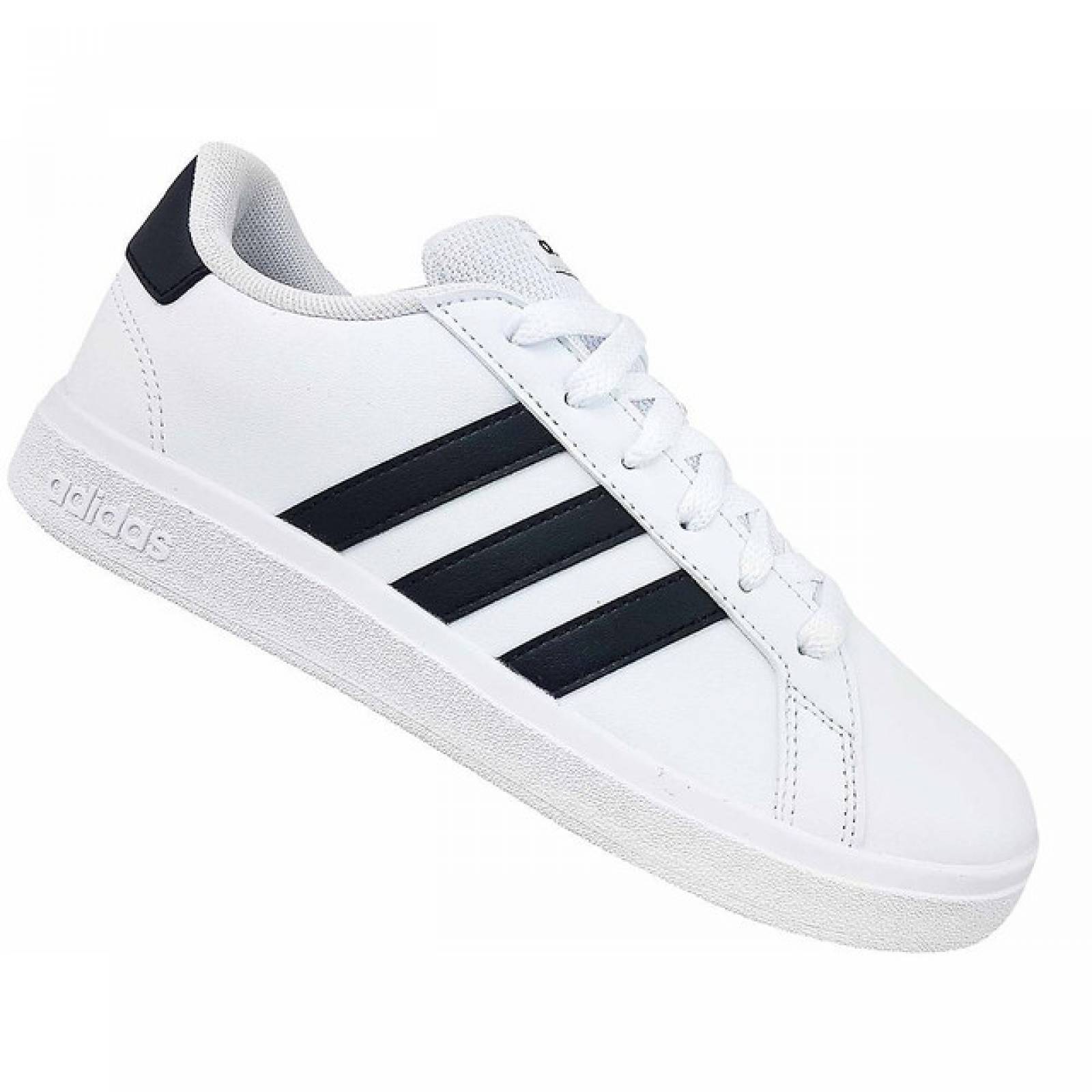 Tenis Casual Adidas Grand Court 2.0 K GW6511 Color Blanco Original!