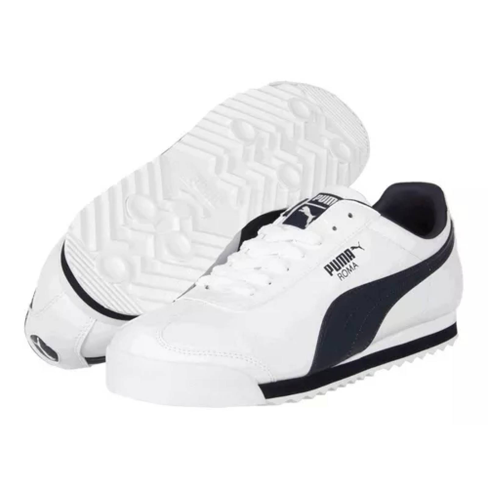 Zapatilla Puma Roma Basic De Hombre Color Blanco