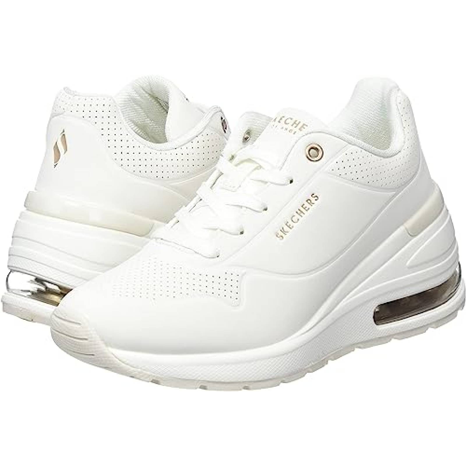 Tenis Deportivo Skechers Million Air Elevated 155401/WHT Blanco Original!