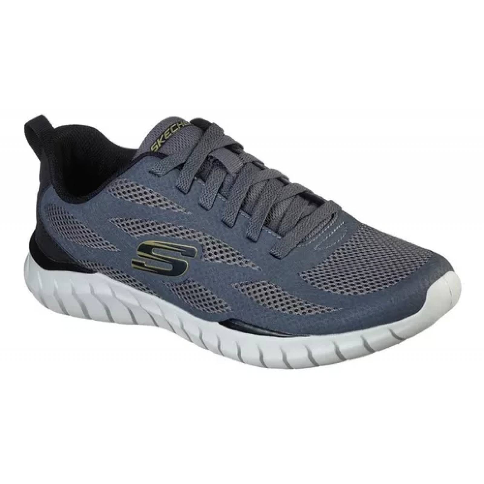 Tenis Deportivo Skechers Overhaul 232014/CCBK Gris Original!