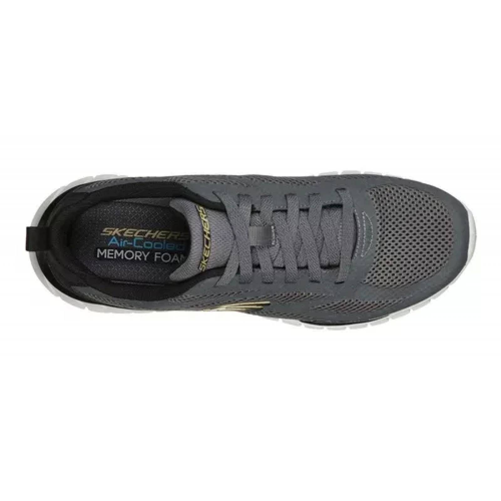 Tenis Deportivo Skechers Overhaul 232014/CCBK Gris Original!