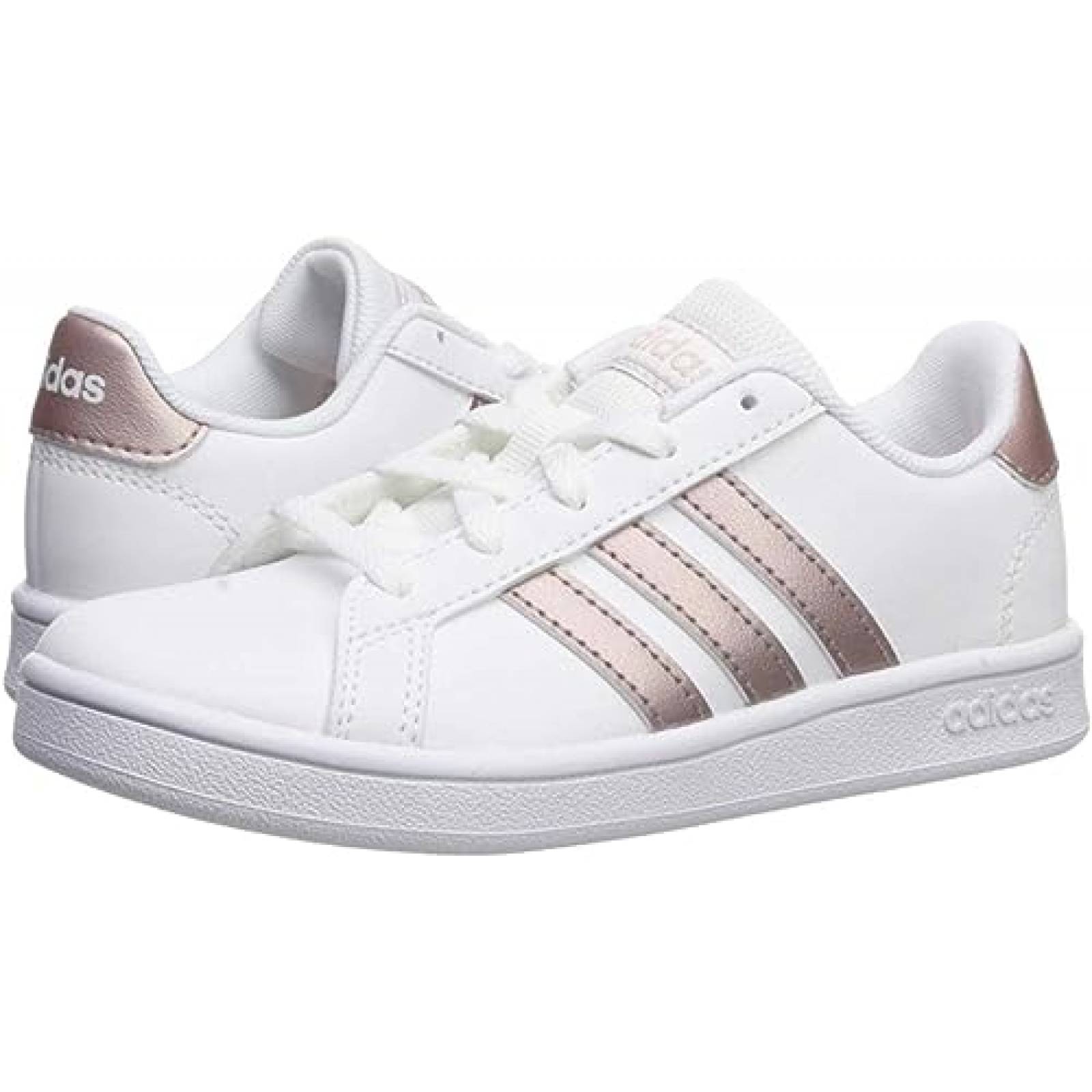 Tenis Casual Adidas Grand Court K EF0101 Color Blanco Original!