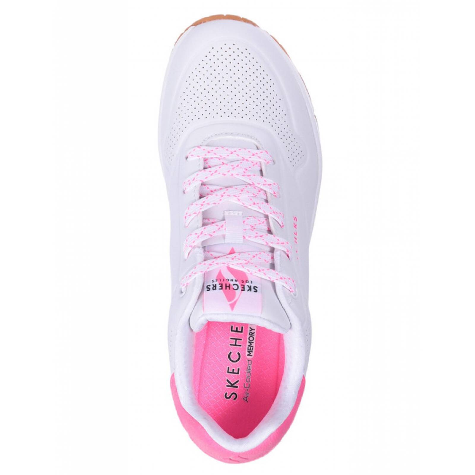 Tenis Skechers Uno Hit Pop 155370/WHPK Color Blanco Original!