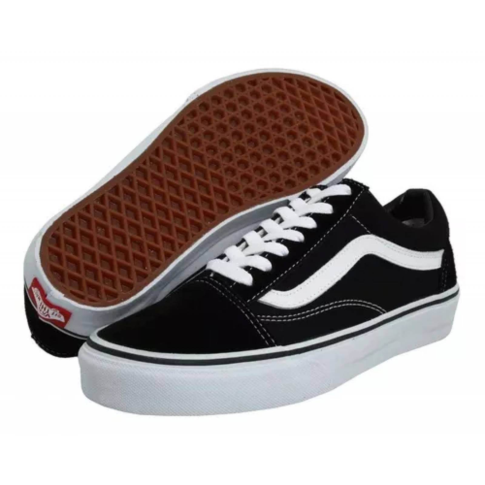 Tenis Casual Vans Old Skool D3HY28 Color Negro/Blanco Original!
