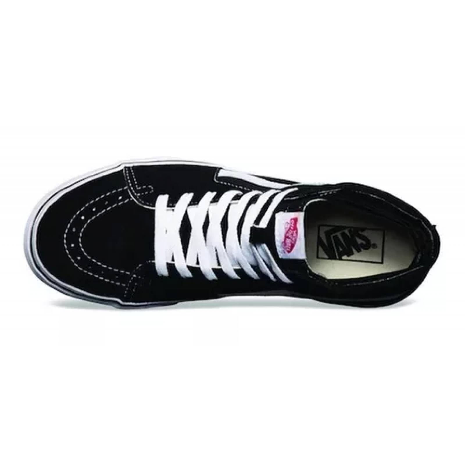 Tenis Casual Vans Old Skool Bota D5IB8C Color Negro/Blanco Original!.