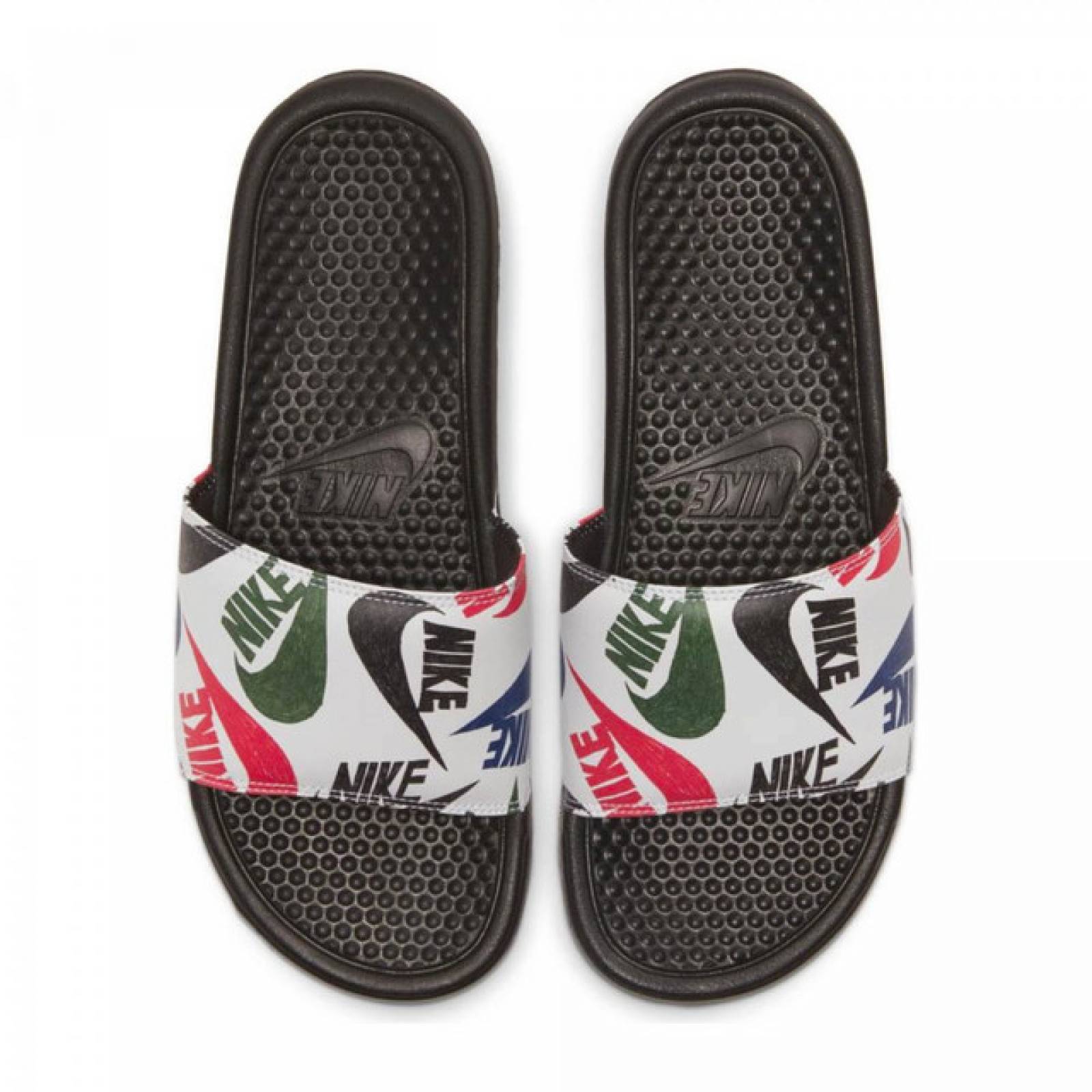 Sandalia Nike Benassi JDI Print 631261 035 Color Negro/Blanco.