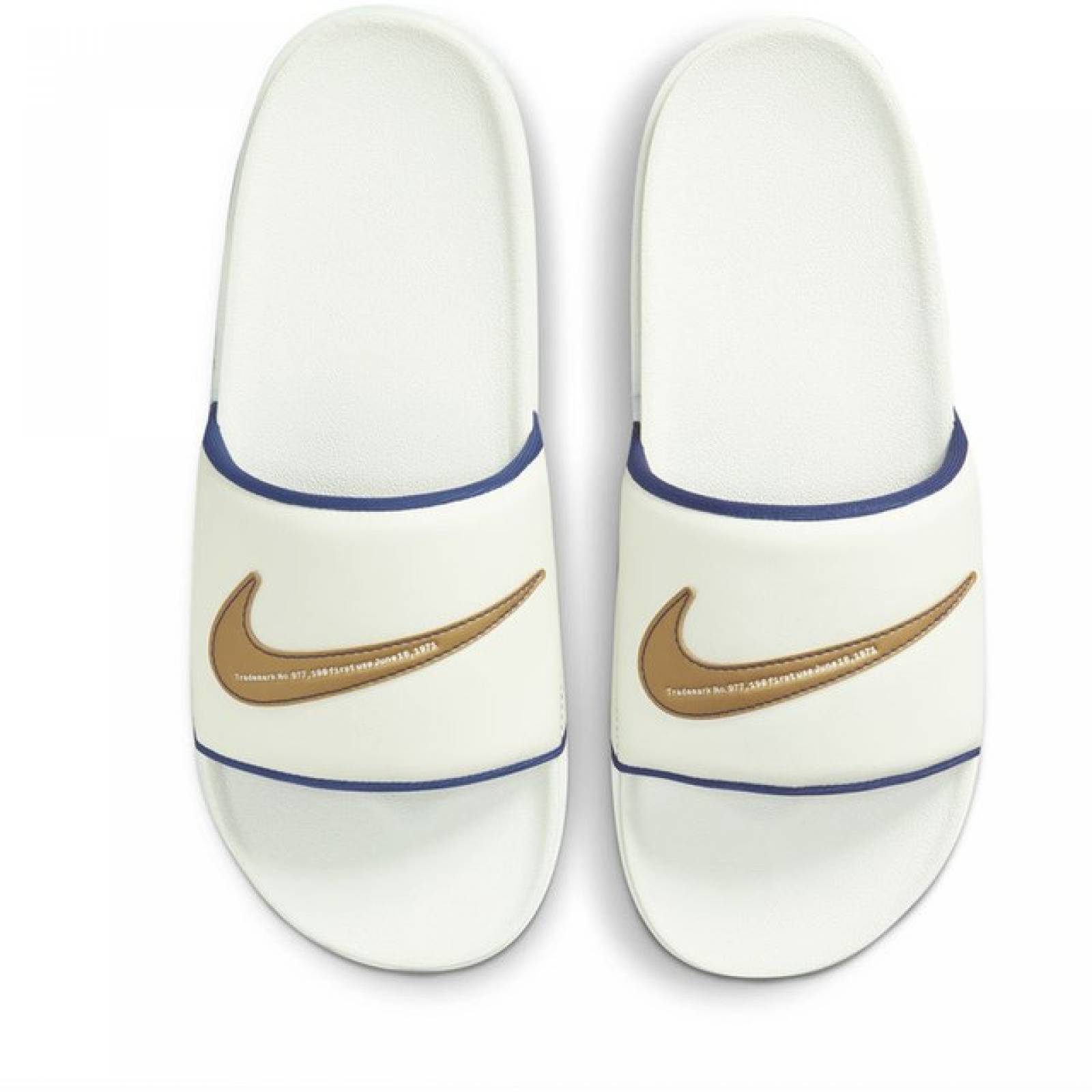 Sandalia Nike Offcourt Slide DH8081 100 Color Beige/Azul