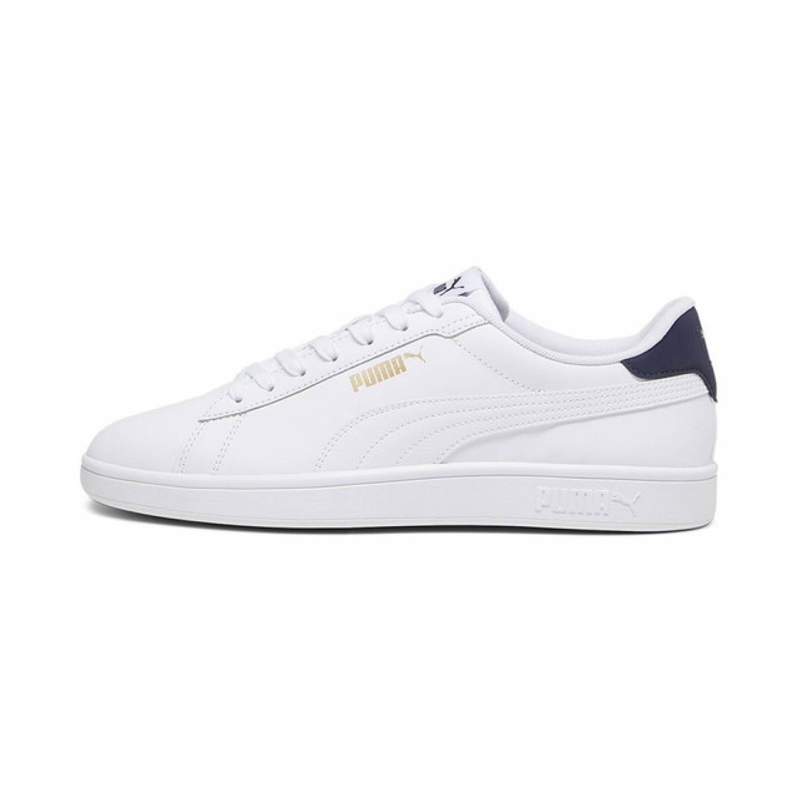 Tenis Casual Puma Smash 3.0 Color Blanco Marino Para Hombre