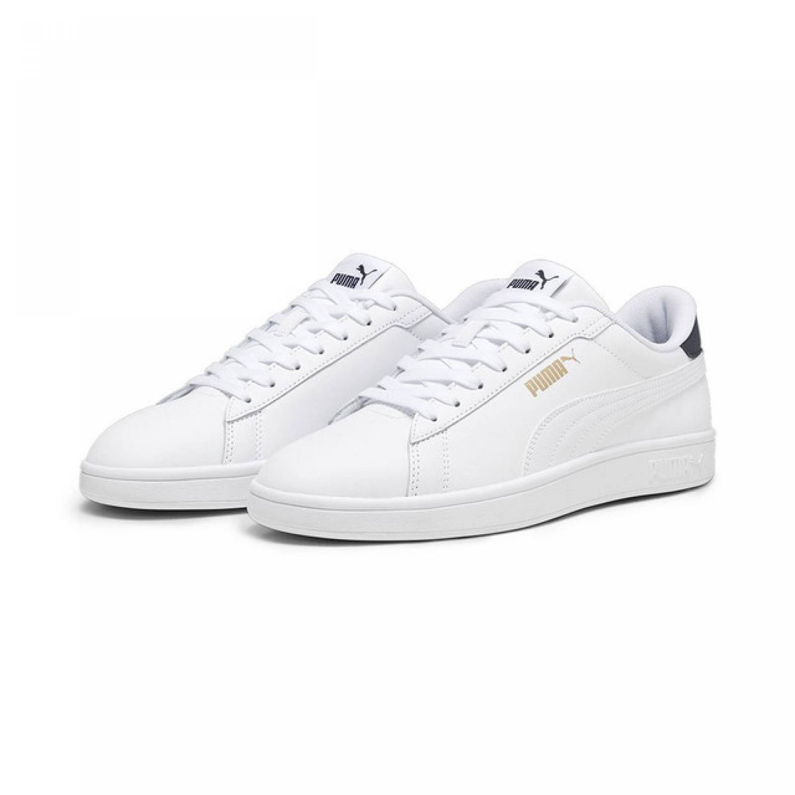 Tenis Casual Puma Smash 3.0 Color Blanco Marino Para Hombre