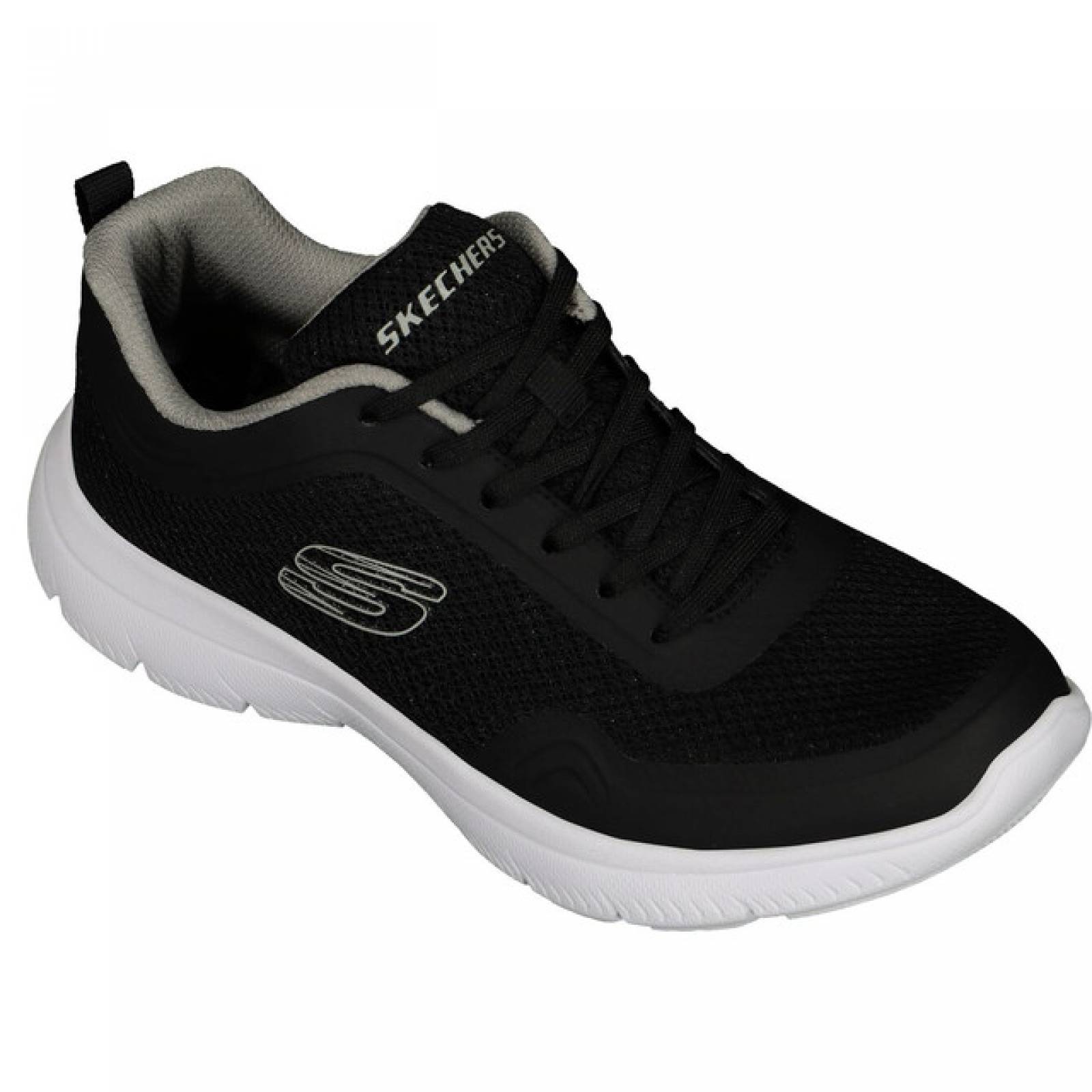 Tenis Deportivo Skechers Summits Color Negro Blanco Para Mujer.