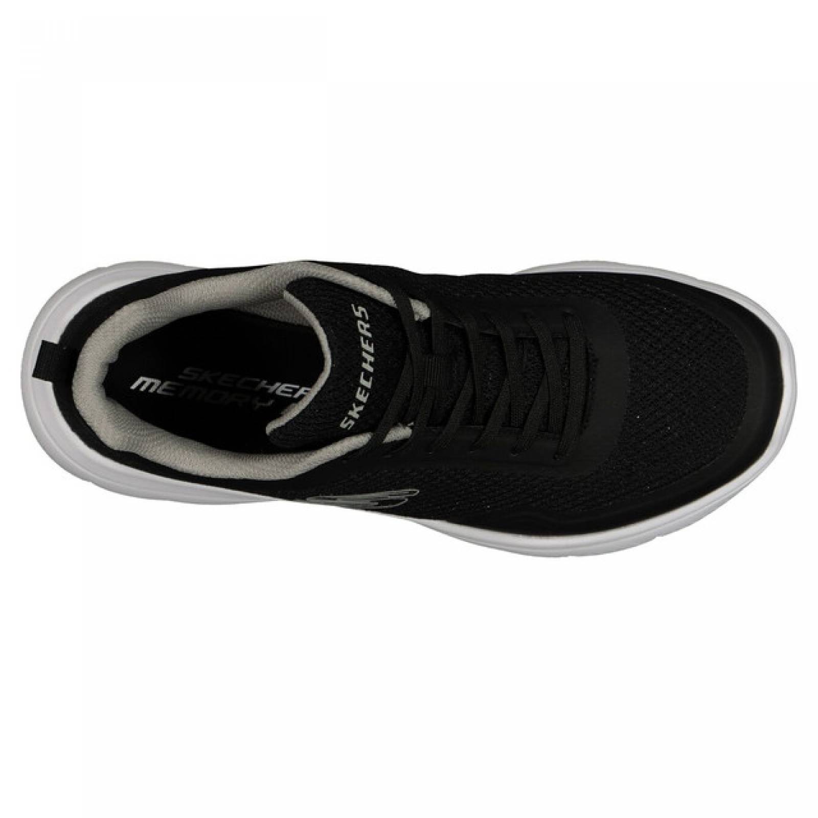 Tenis Deportivo Skechers Summits Color Negro Blanco Para Mujer.