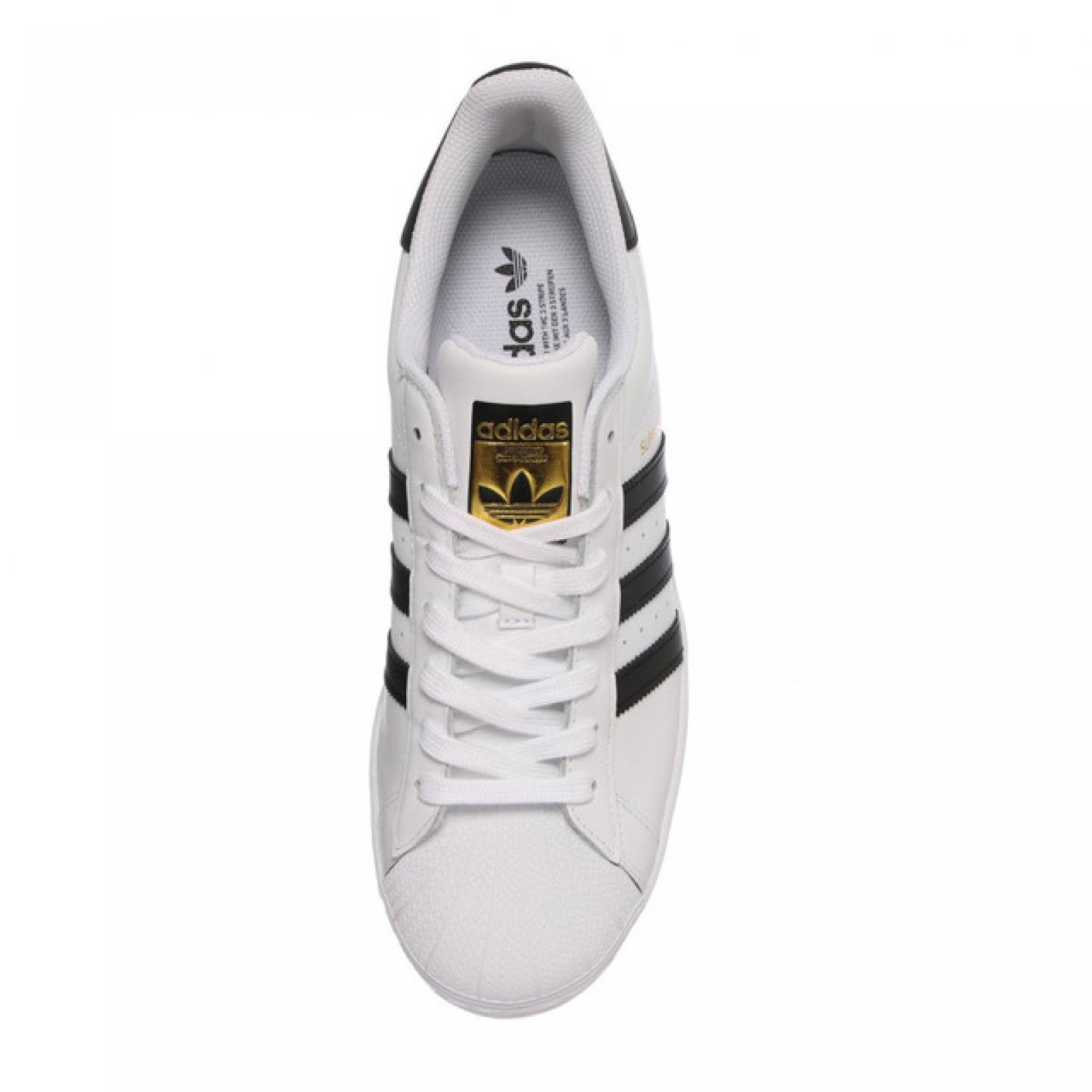 Tenis Casual Adidas Superstar Classic Color Blanco Negro Para Hombre.