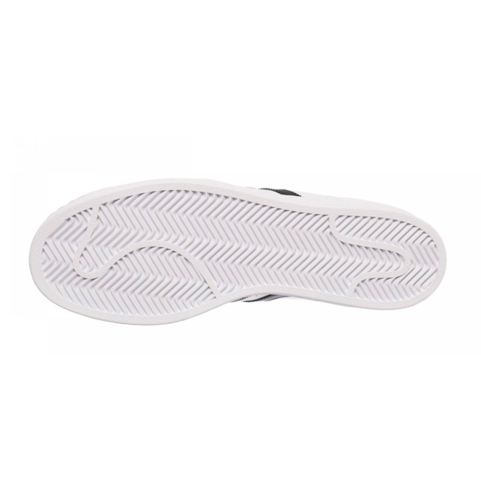 Tenis Casual Adidas Superstar Classic Color Blanco Negro Para Hombre.