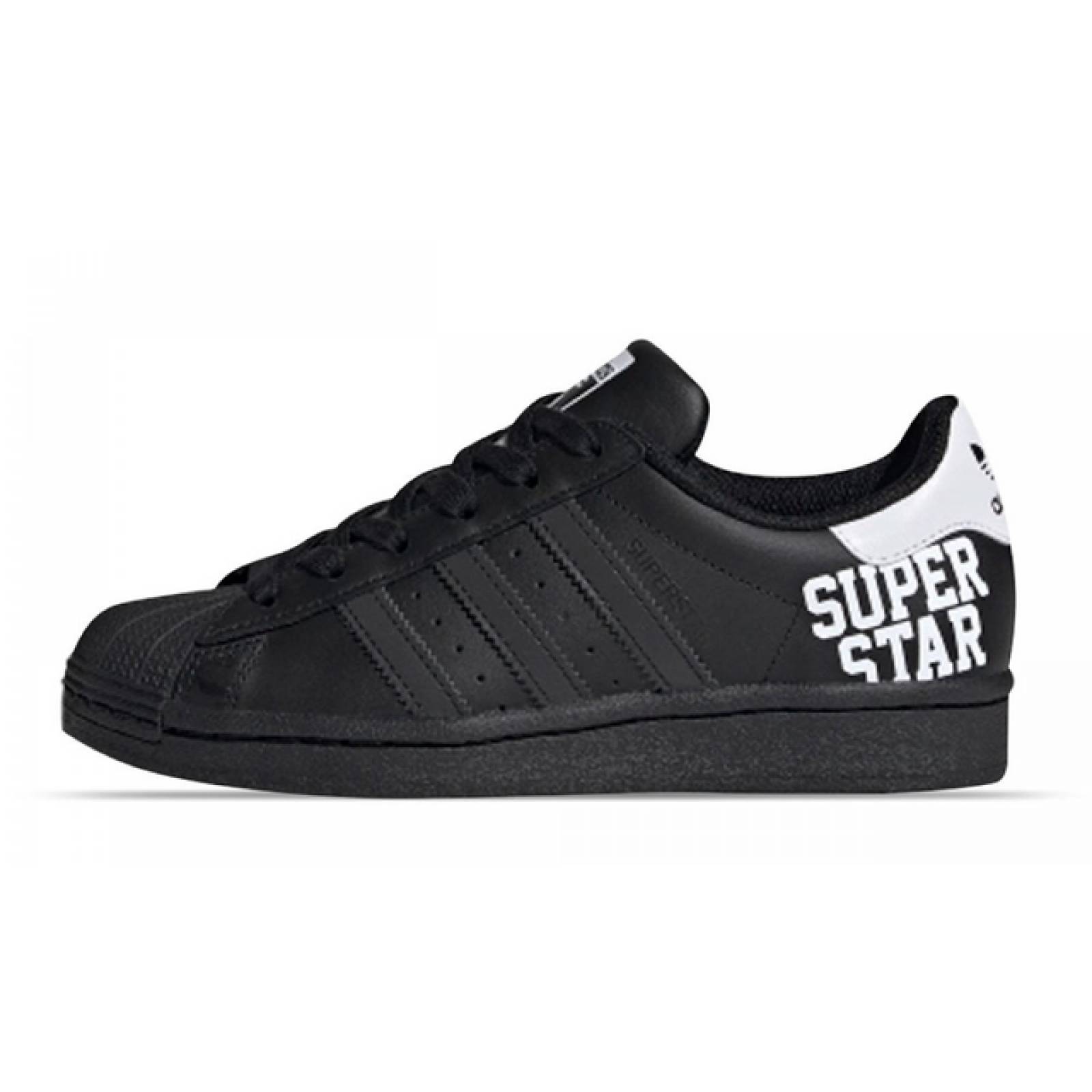 Tenis Casual Adidas Superstar Color Negro Para Mujer.