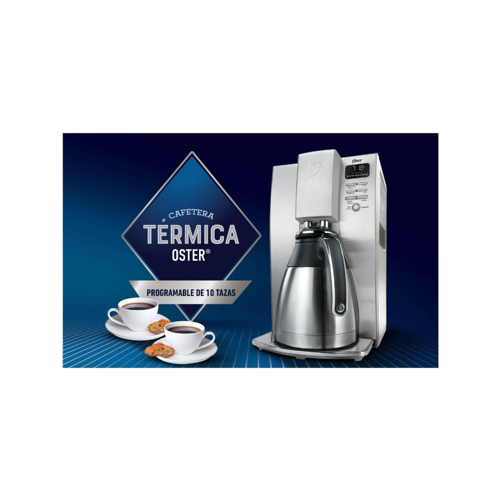 Cafetera Oster BVSTDC4411 Gourmet 1.4l Jarra Térmica Digital - Gris 