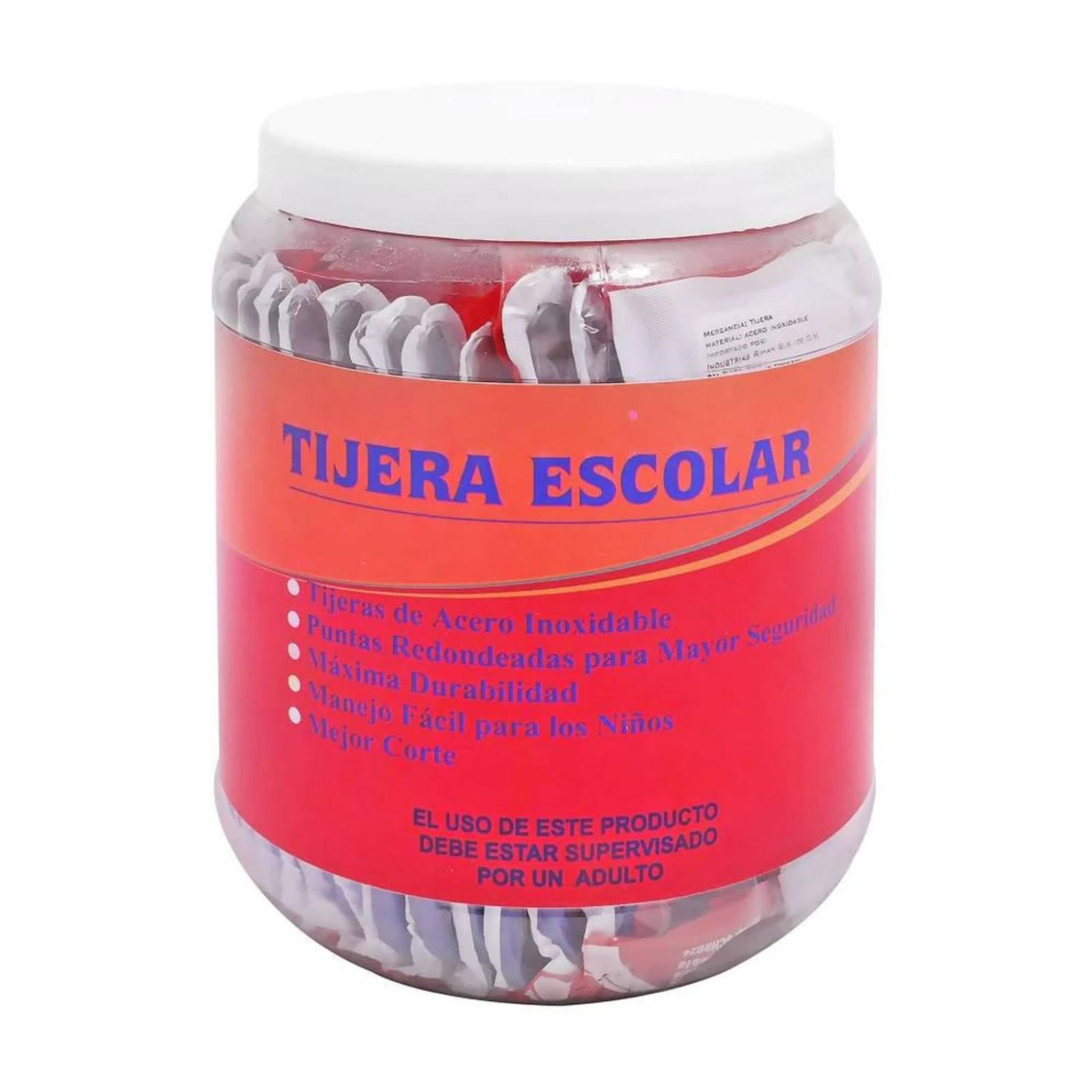 Vitrolero Con 40 Tijeras Escolares Rihan SCHR024 SMS